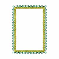 Islamic Art Border and Frame for Inside Cover Prayer Book, Ready add text. Greeting, useful isolated on white background vector