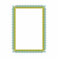 Islamic Art Border and Frame for Inside Cover Prayer Book, Ready add text. Greeting, useful isolated on white background vector