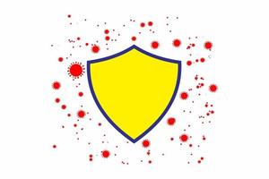 Antivirus shield sign vector illustration on a white background isolated