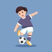 jugador de fútbol con ilustración de diseño de personajes de pelota vector