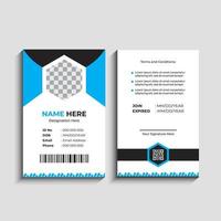 plantilla de tarjeta de identificación moderna o diseño de tarjeta de identidad de empleado vector