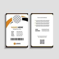 diseño de plantilla de tarjeta de identificación corporativa simple y limpio vector