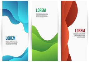 Gradient vertical banners collection vector