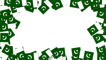 pakistan flaggor faller från sidor, nationell dag, oberoende dag, 3d tolkning png