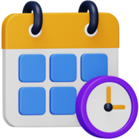 Schedule 3d rendering isometric icon. png