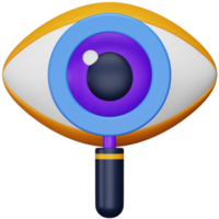 Vision 3D-Rendering isometrisches Symbol. png