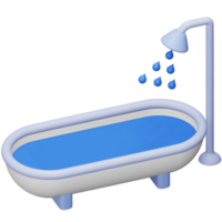 icône isométrique de rendu 3d de salle de bain. png