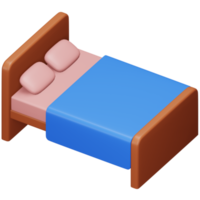 dormitorio 3d renderizado icono isométrico. png