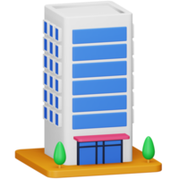 Building 3d rendering isometric icon. png