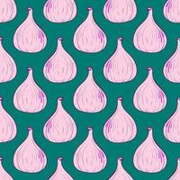 Fig pattern, seamless pattern on blue background. vector
