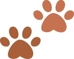 Dog paw prints, illustration, vector, on a white background. vector