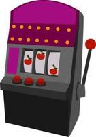 Slot machine, illustration, vector on white background