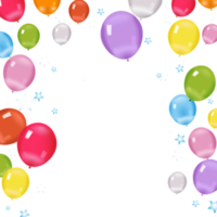 balão colorido para festa png