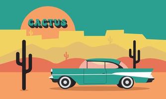 Retro groovy background. Travel concept. Vintage style. vector