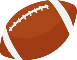 Amercian football ball flat, illustration, vector on white background