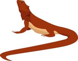 Eastern bearded dragon, illustration, vector on white background.