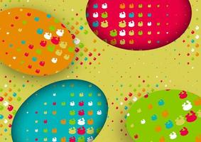 Abstract Background Seamless pattern oval colorful vector illustration.