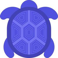 tortuga marina azul, ilustración, vector, sobre un fondo blanco. vector