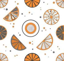 patrón sin costuras con naranjas abstractas vector