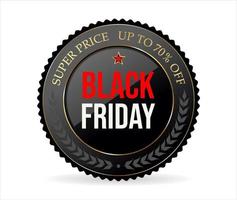 Black Friday super sale and best price badge isolated on white background vector