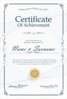 Certificate or diploma retro design template vector illustration
