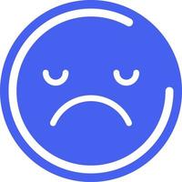 Bored and sad emoticon, illustration, vector, on a white background. vector