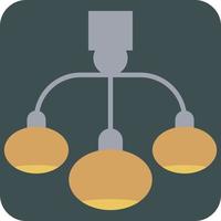 Simple old chandelier, illustration, vector on a white background.