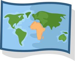 World map, illustration, vector on white background.