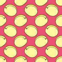Apricots pattern, seamless pattern on red background. vector