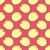 Apricots pattern, seamless pattern on red background. vector