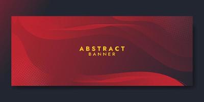 Abstract Red Fluid Wave Banner Template vector