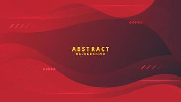 Abstract Red Fluid Wave Background vector