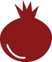 Red pomegranate, illustration, vector, on a white background. vector