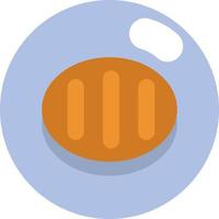 Freshly baked bread, illustration, vector on a white background.