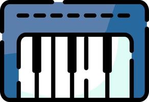 Piano toy, illustration, vector on a white background.