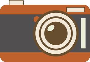 Old camera, illustration, vector on white background.