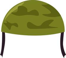 Soldier hat, illustration, vector on white background.
