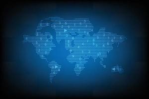 blue light of world map for financial global crisis abstract background vector