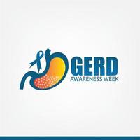Vector Illustration of GERD Awareness Week. Simple and Elegant Design