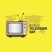 Vector Illustration of World Television Day. Simple and Elegant Design