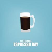 Vector illustration of National Espresso Day. Simple and Elegant Design