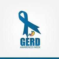 Vector Illustration of GERD Awareness Week. Simple and Elegant Design