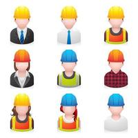 Construction people icon vector