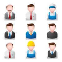 iconos de personas de negocios vector