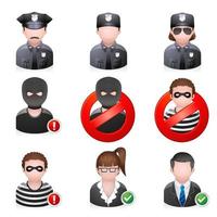 Security people icons vector