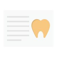 Ilustración de vector de informe dental sobre un fondo. Símbolos de calidad premium. Iconos vectoriales para concepto y diseño gráfico.