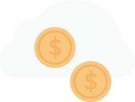 ilustración de vector de dinero en la nube en un fondo. símbolos de calidad premium. iconos vectoriales para concepto y diseño gráfico.