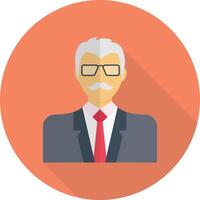 ilustración de vector de hombre de negocios en un fondo. símbolos de calidad premium. iconos vectoriales para concepto y diseño gráfico.