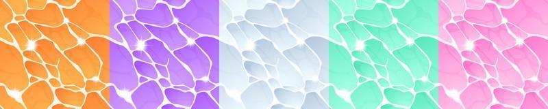 Textures of water surface with shine ripple vector