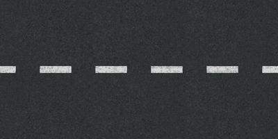 Road, highway with dotted line top view background vector